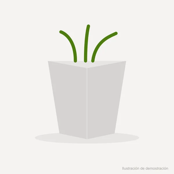 Maceta Facetas color blanco (ilustración de demostración)