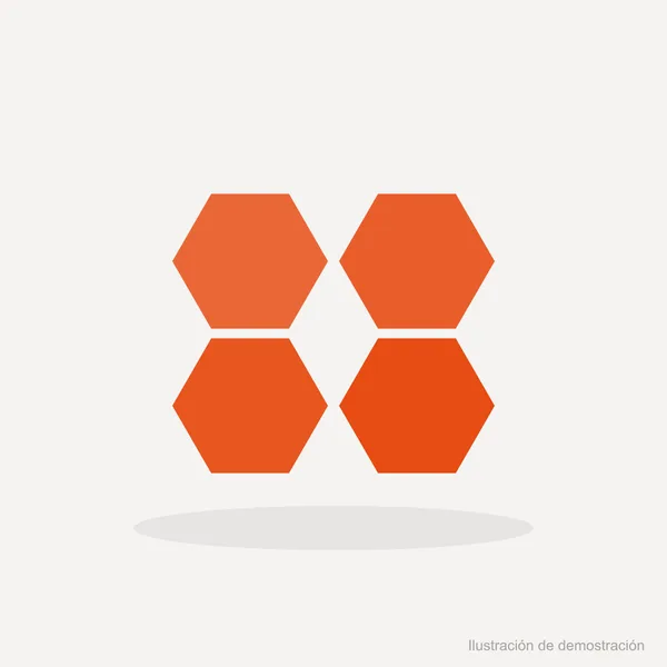 Set de posavasos hexagonales (ilustración de demostración)