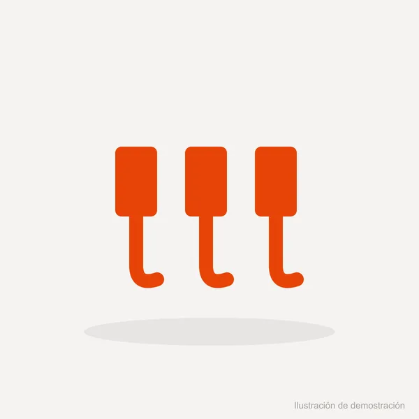 Ganchos adhesivos (pack x6) (ilustración de demostración)